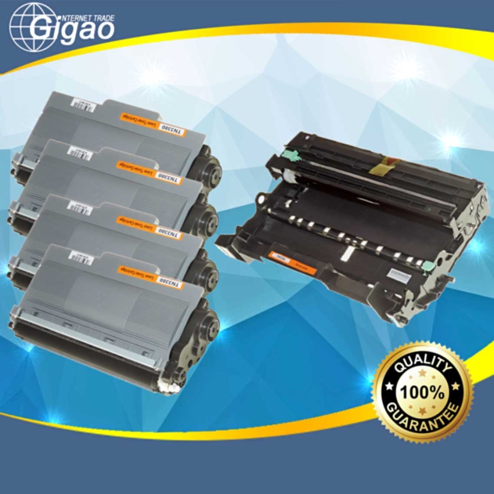 Kompatibel Brother DR-3300 & 4x TN-3380 Trommel und Toner Sparset von D&C