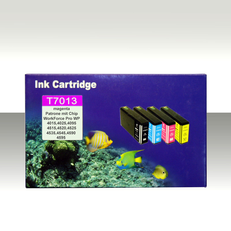 Kompatibel Epson T7023, T702, C13T70234010, T7013, C13T70134010, Pyramiden, Big Ben, Eiffelturm, C13T70334010, T701, T703, T7033 M Magenta Rot Druckerpatrone für 3400 Seiten von D&C