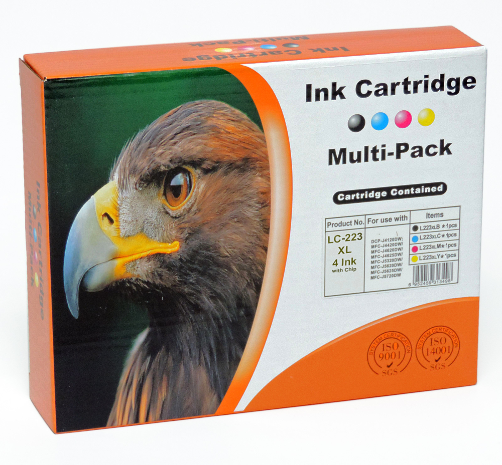 Kompatibel Brother LC-223 XL Set 4 Druckerpatronen von D&C