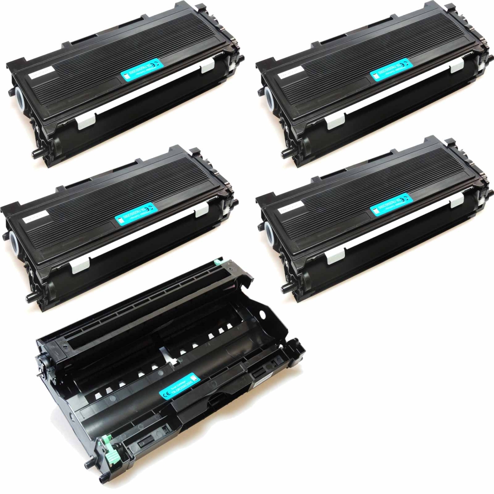Kompatibel Brother DR-2005 & 4x TN-2005, TN-2000 Trommel und Toner Sparset von D&C