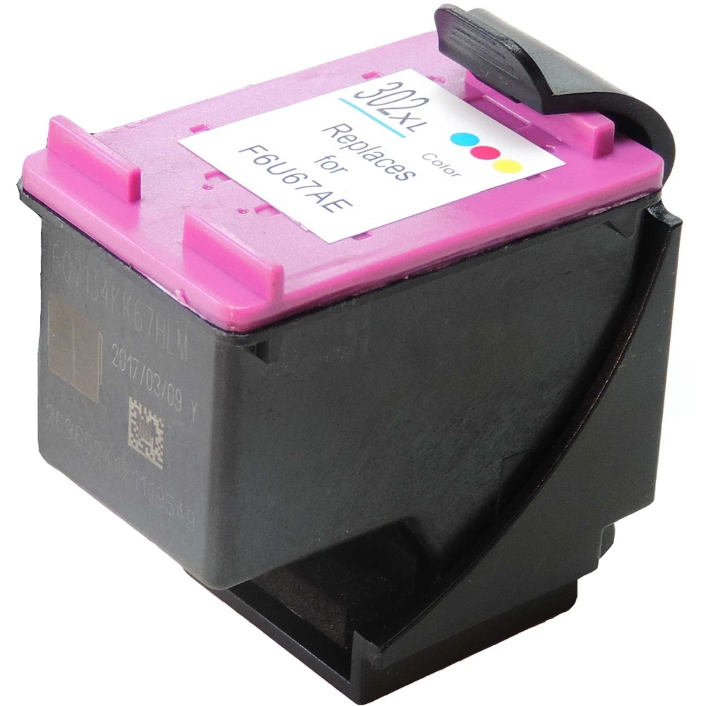 Wiederbefüllt 2er Set HP 302XL BK F6U68AE + 302XL C F6067AE Druckerpatronen wiederbefüllt Schwarz + alle Farben von Gigao