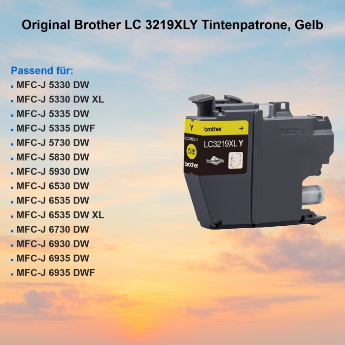 Original Brother LC 3219XLY Tintenpatrone, Gelb