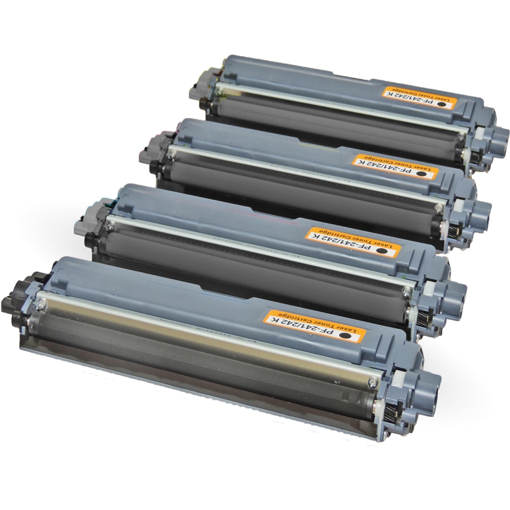 Kompatibel Brother TN-241BK Toner Multipack 4 schwarze Tonerpatronen für je 2.500 Seiten von D&C