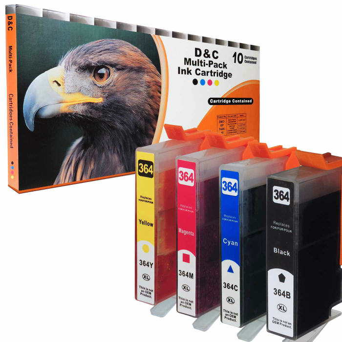 Kompatibel 10x Tinte HP HP364XL Patronen Marke DC HP-364 XL f&uuml;r Photosmart Drucker