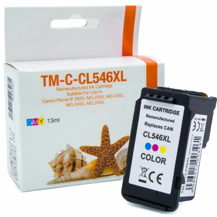 Wiederbefüllt Canon 8288B001, CL-546 XL C Color Cyan / Magenta / Gelb Druckerpatrone für 300 Seiten für Canon Pixma Drucker