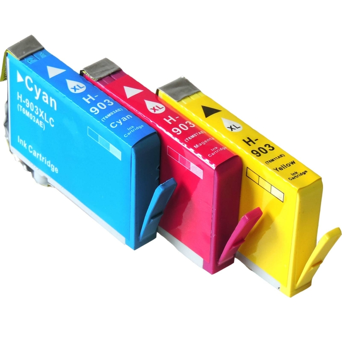 Kompatibel 3er Set HP 903XL, 1CC20AE Druckerpatronen alle 3 Farben Tinte von D&C