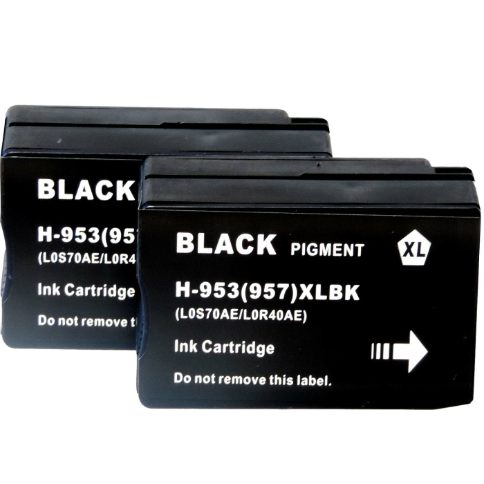 Kompatibel 2x HP 953XL, L0S70AE BK Black Multipack...
