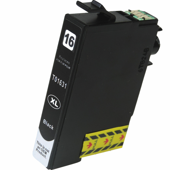 Kompatibel 2x Epson 16XL, T1631, C13T16314010, F&uuml;ller BK Black Multipack schwarze Druckerpatronen je 500 Seiten von D&amp;C