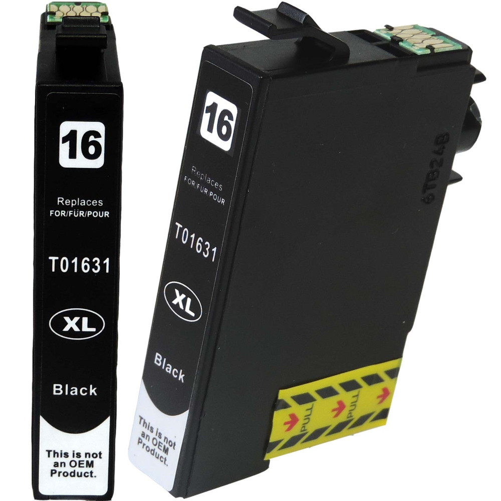 Kompatibel 5er Set Epson 16XL, Füller, T1636, C13T16364010 Druckerpatronen Tinte 2x Schwarz und je 1x Cyan, Magenta und Gelb von D&C