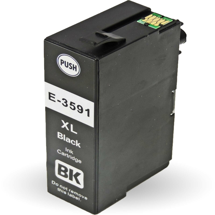 Kompatibel 2x Epson Vorhängeschloss, T3591, 35XL, C13T35914010 BK Black Multipack schwarze Druckerpatronen je 2.600 Seiten von D&C