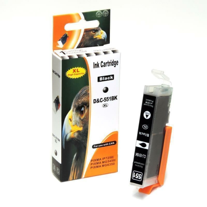 Kompatibel 5er Set Canon CLI-551 XL, PGI-555 XXL Druckerpatronen Tinte von D&C