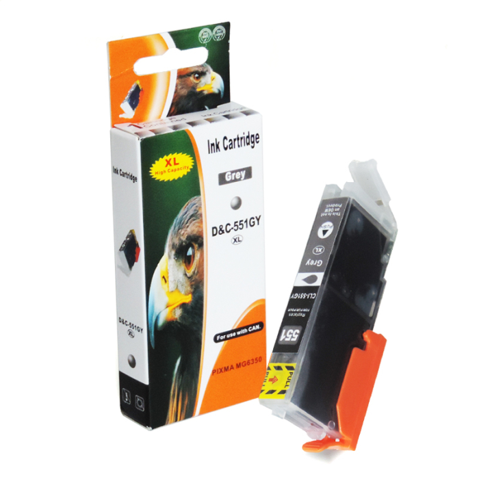Kompatibel 6er Set Canon PGI-550 XL, CLI-551 XL Druckerpatronen Tinte inkl. Grau von D&C