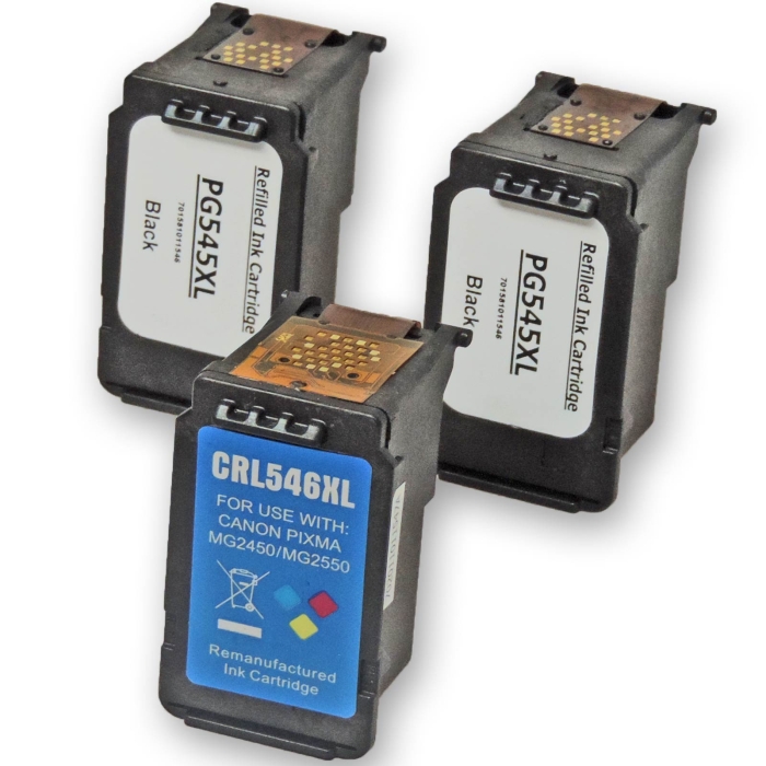 Kompatibel 3er Set Canon PG-545XL BK + CL-546XL C...