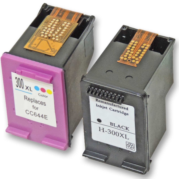 Kompatibel 2er Set HP 300XLBK CC641EE + 300XLC CC644EE...