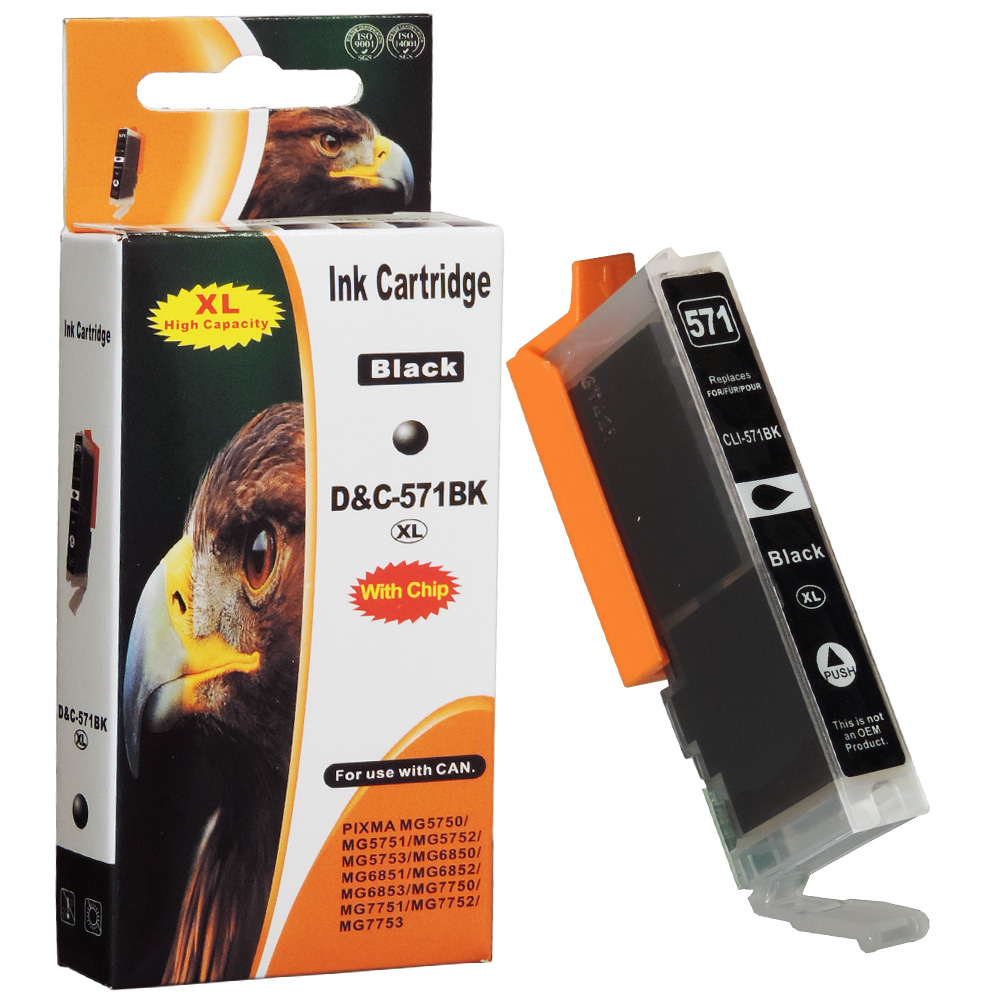 Kompatibel 6er Set Canon PGI-570 XL, CLI-571 XL Druckerpatronen Tinte inkl. Grau von D&C
