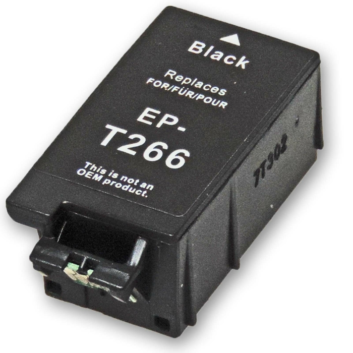 Kompatibel Epson 266, T2661, C13T26614010, Globus BK Schwarz Black Druckerpatrone für 260 Seiten von Gigao