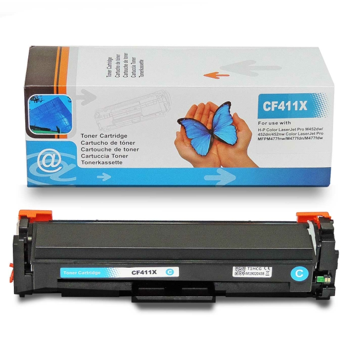Kompatibel HP CF411X, 410X C Cyan Blau Toner Patrone für 5.000 Seiten von D&C