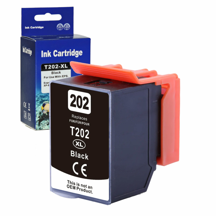 Kompatibel Epson Kiwi, T02G1, 202XL, C13T02G14010 BK Schwarz Black Druckerpatrone für 550 Seiten von D&C