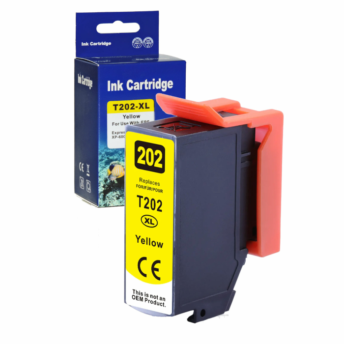 Kompatibel Epson Kiwi, T02H4, 202XL, C13T02H44010 Y Yellow Gelb Druckerpatrone für 650 Seiten von D&C