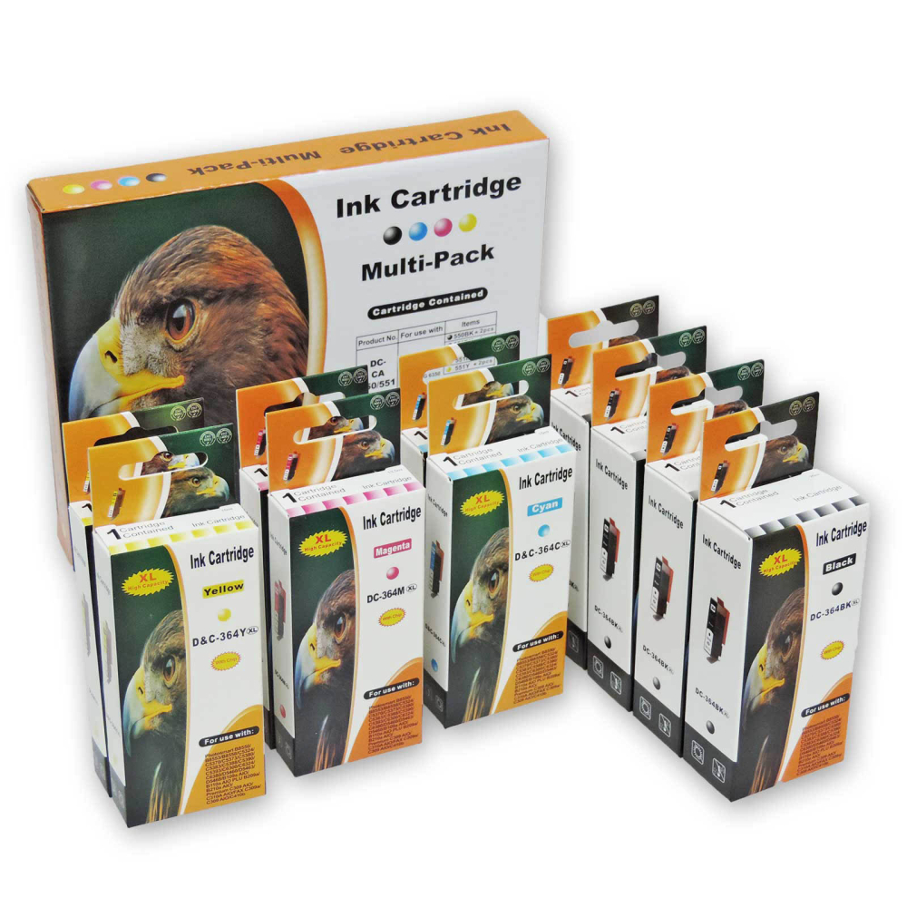 HP Photosmart 5510 Patronen 10 Patronen Set HP-364 XL kompatibel von D&C