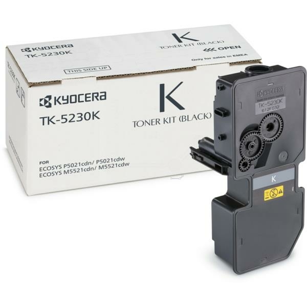 Original Toner Kyocera TK-5230BK Schwarz 2600 Seiten für Kyocera Ecosys Drucker