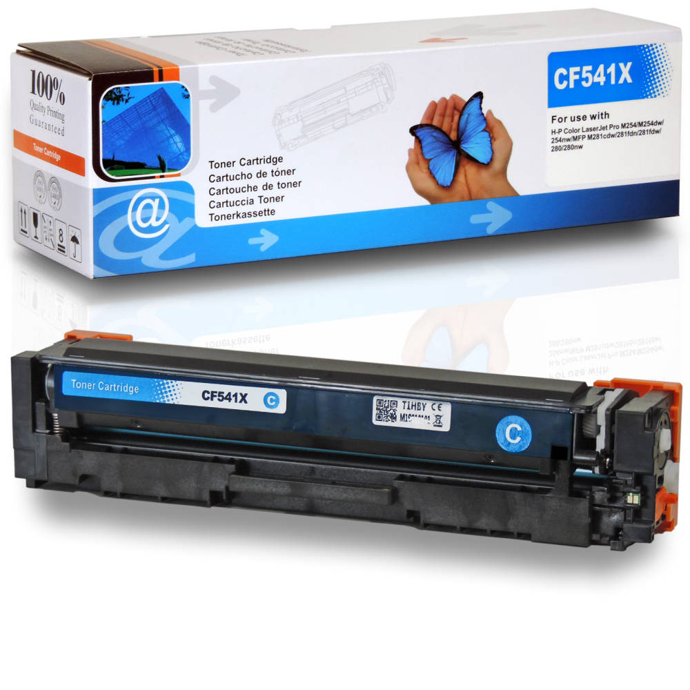 Kompatibel HP 203X, CF541X C Cyan Blau Toner Patrone für 2.300 Seiten von D&C