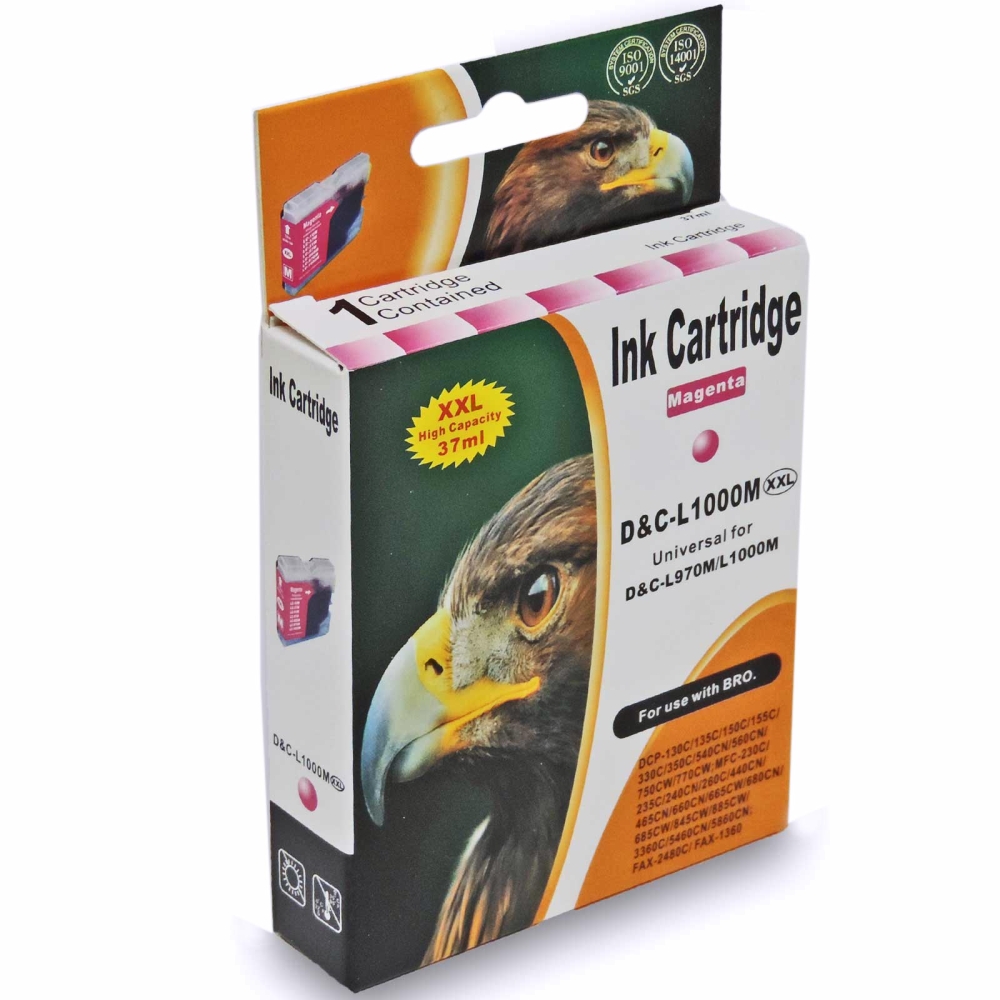 Kompatibel Brother LC-970 XXL, LC-1000 XXL Set 5 Druckerpatronen alle Farben von D&C