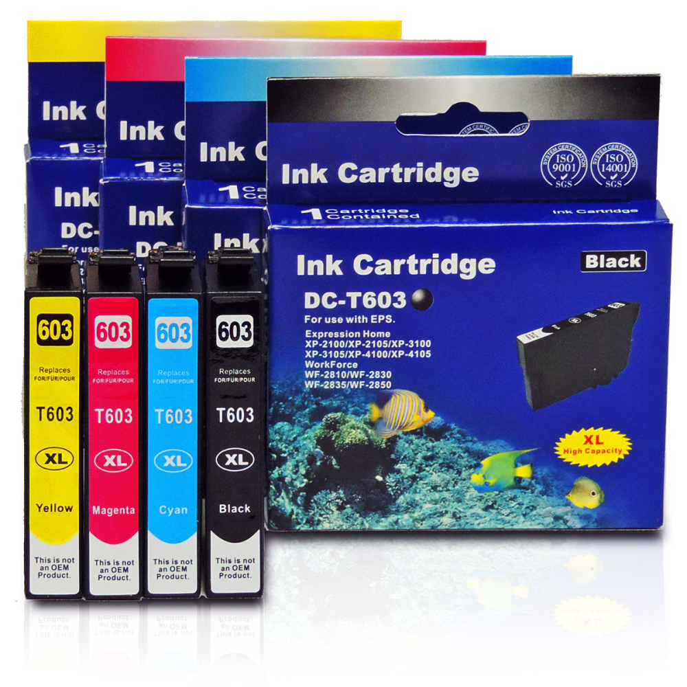 Kompatibel 4er Set Epson Seestern, T03A6, 603XL, C13T03A64010 Druckerpatronen Tinte von D&C