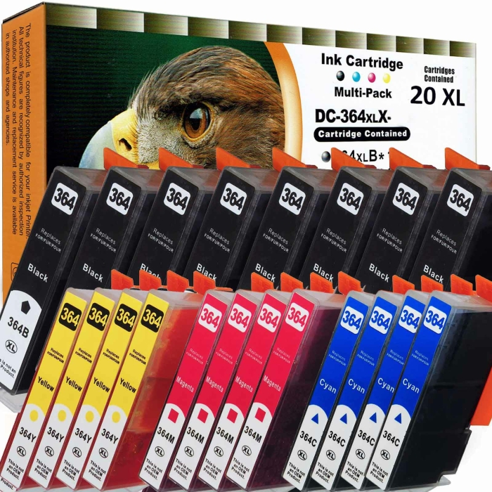 Kompatibel 20x Tinte HP HP364XL Patronen Marke DC HP-364 XL für Photosmart Drucker