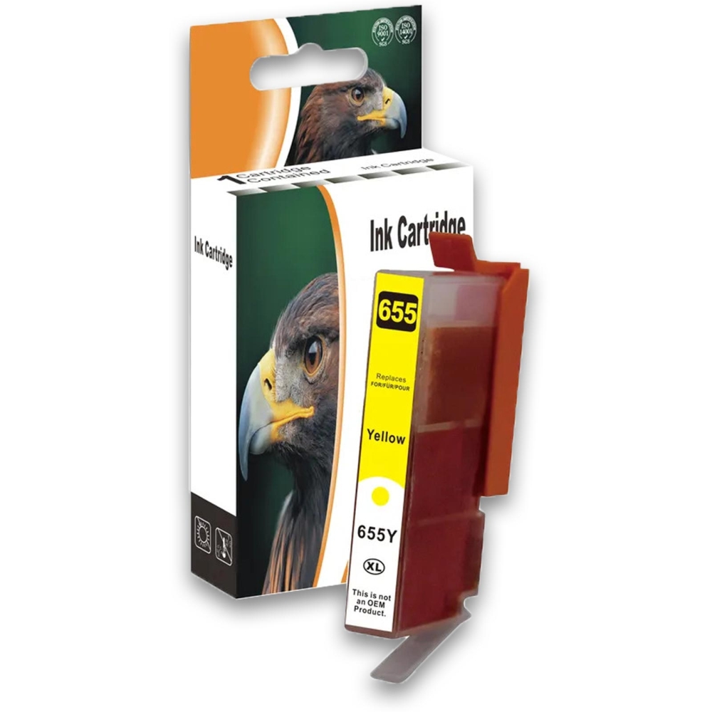 Kompatibel HP 655XL, CZ112AE Y Yellow Gelb Druckerpatrone für 600 Seiten von D&C