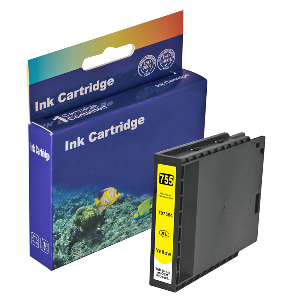 Kompatibel Epson T7554XL, C13T755440 Y Yellow Gelb Druckerpatrone für 4.000 Seiten von D&C