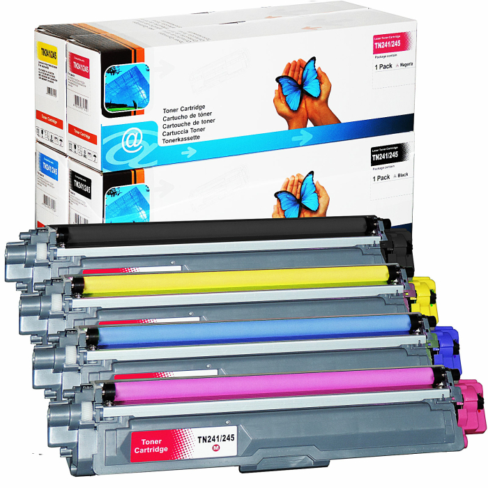 Kompatibel Brother TN-242BK, TN-246C, TN-246M, TN-246Y Sparset 4 Toner alle Farben von D&C