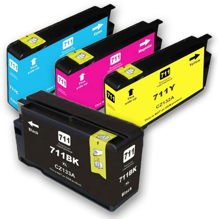 Kompatibel 4er Set HP 711XL Druckerpatronen Tinte von D&C