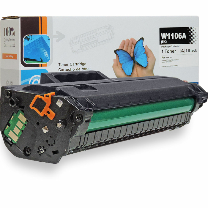 Kompatibel HP 106A, W1106A BK Schwarz Black Toner Patrone für 5.000 Seiten von D&C