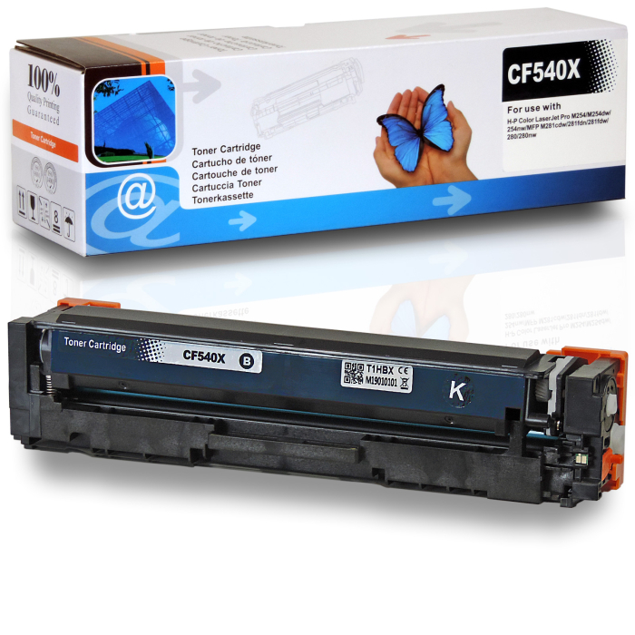Kompatibel Toner HP Color LaserJet Pro M254dnw (203X, CF540X) Schwarz Tonerkassette f&uuml;r HP Color LaserJet Pro M 254 dnw Drucker