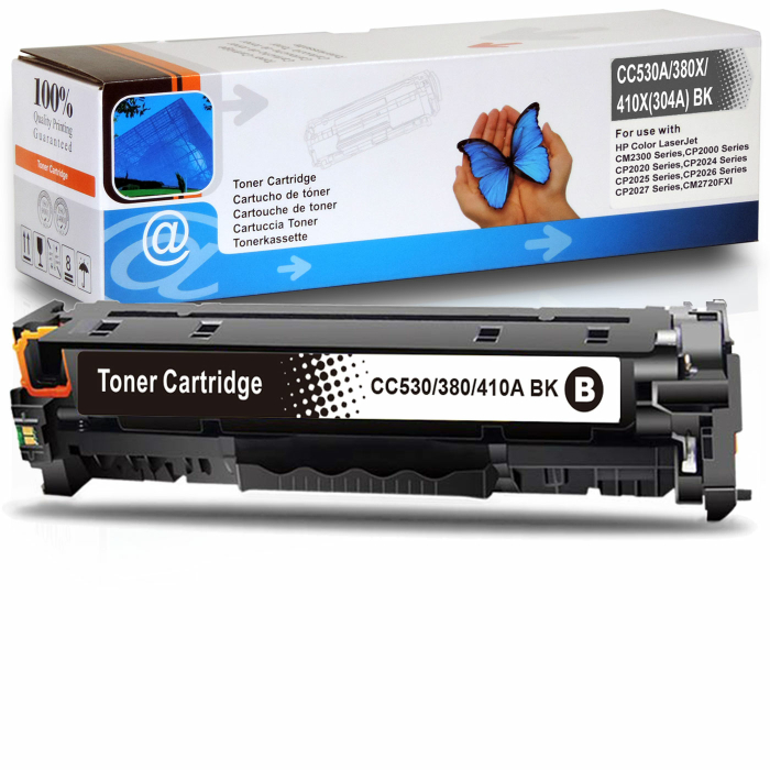 Kompatibel Toner HP Color LaserJet CM2320NF MFP (304A, CC530A) Schwarz Tonerkassette für HP Color LaserJet CM 2320 NF MFP Drucker