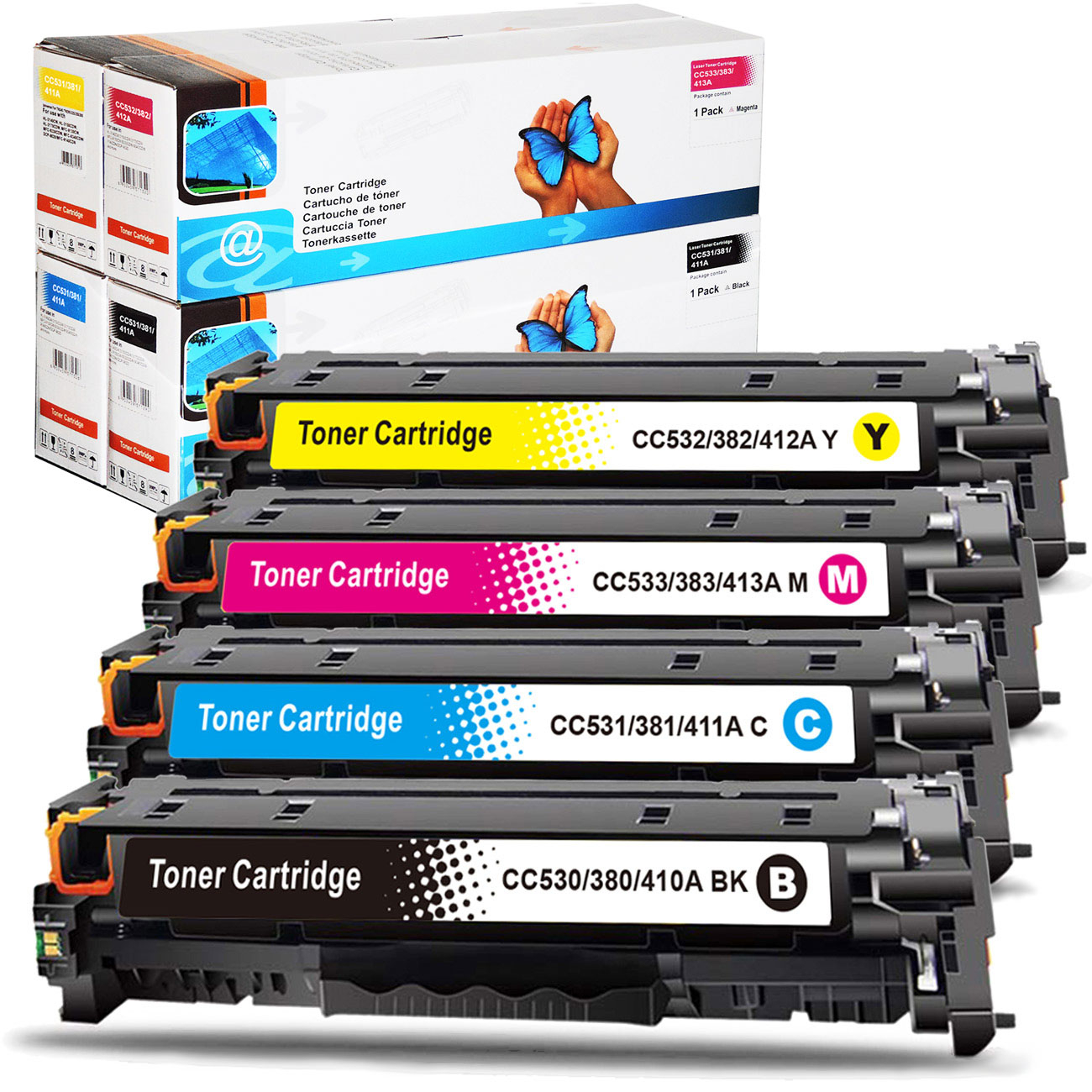 Tonerset Kompatibel für HP Color LaserJet CP 2025 N Tonerpatronen ers