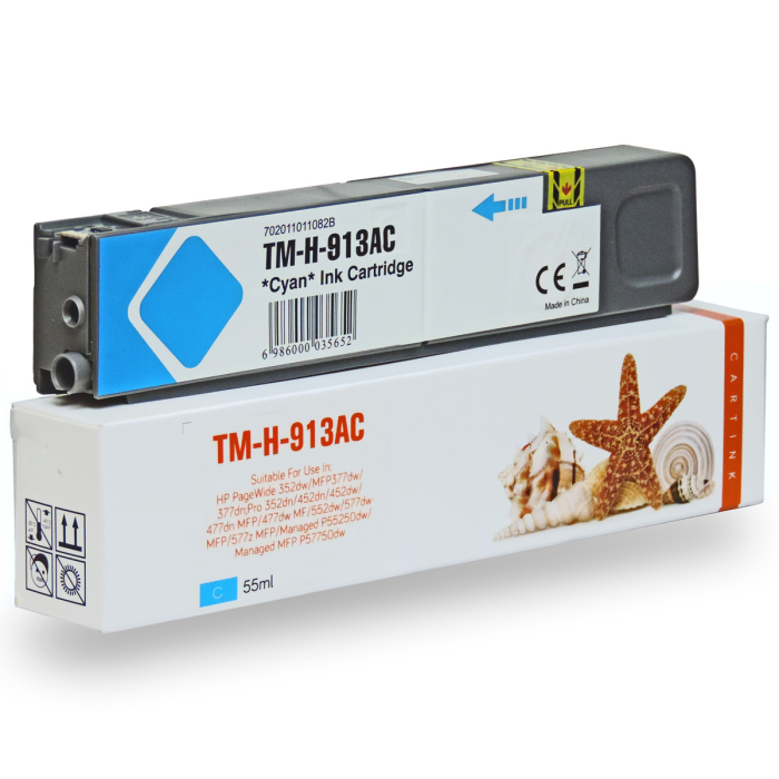 Kompatibel HP 913A, F6T77AE C Cyan Blau Druckerpatrone für 3.000 Seiten von Gigao