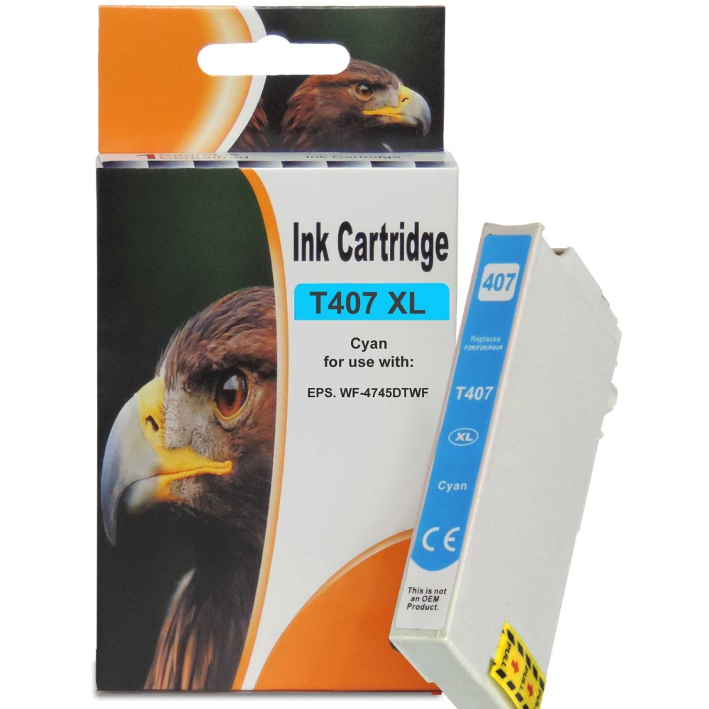 Kompatibel 4er Set Epson 407XL, T407 Druckerpatronen für Workforce Pro WF 4745 DTWF Tinte von D&C