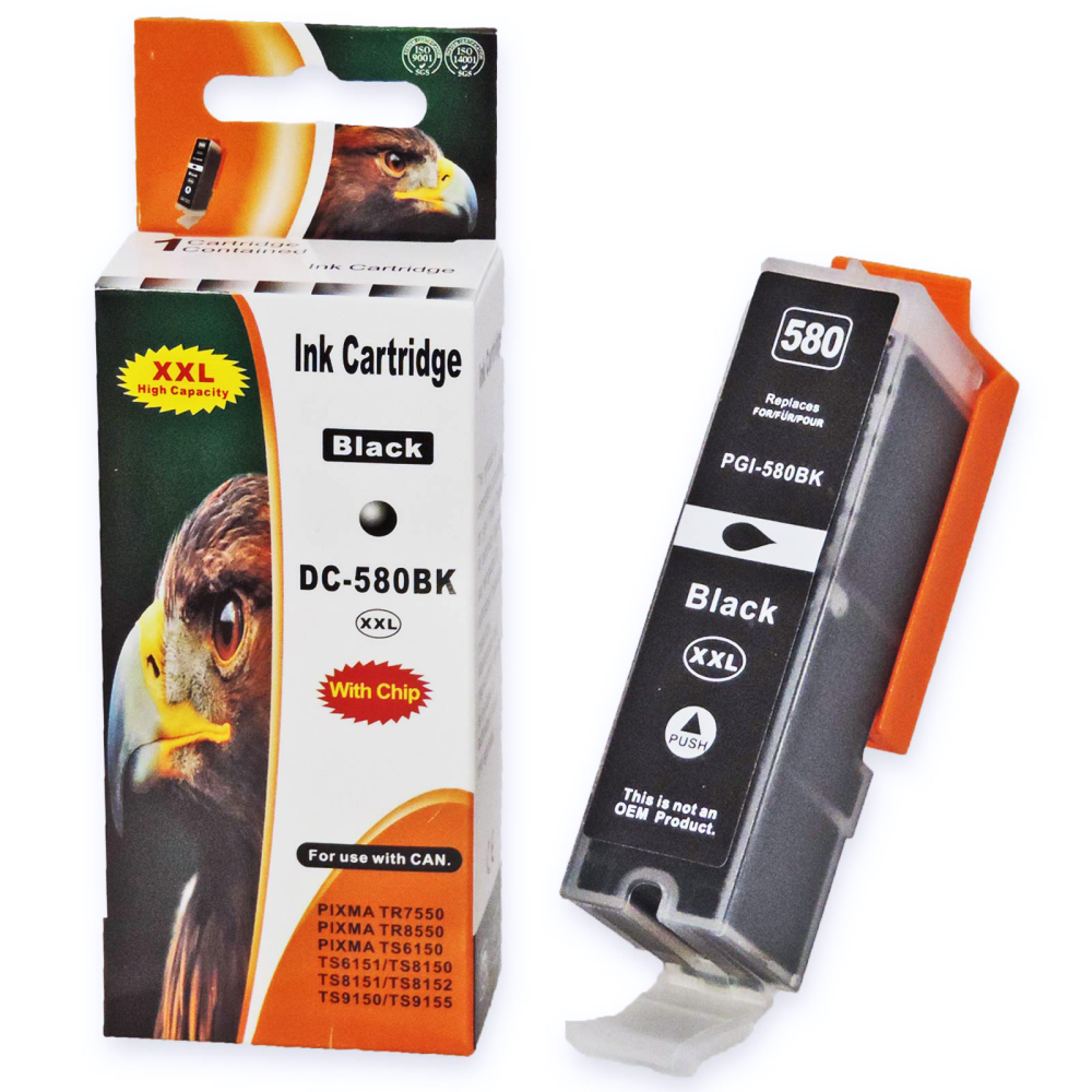 Kompatibel 5er Tintenset für Canon Pixma TS9550 (CLI-581 XXL, PGI-580 XXL, 2078C005) Druckerpatronen für Canon Pixma TS 9550 Drucker