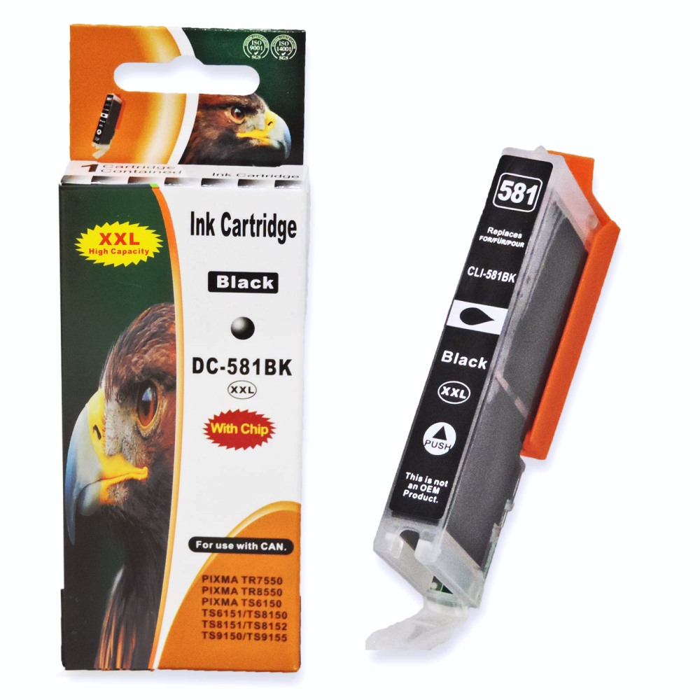 Kompatibel 5er Tintenset für Canon Pixma TS9550 (CLI-581 XXL, PGI-580 XXL, 2078C005) Druckerpatronen für Canon Pixma TS 9550 Drucker