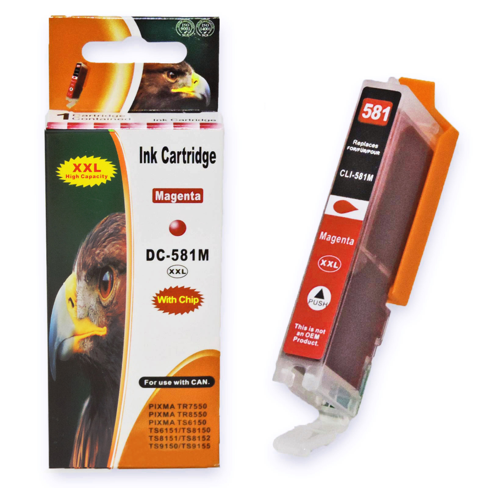 Kompatibel 5er Tintenset für Canon Pixma TS9550 (CLI-581 XXL, PGI-580 XXL, 2078C005) Druckerpatronen für Canon Pixma TS 9550 Drucker