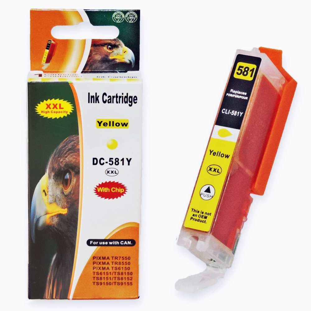 Kompatibel 5er Tintenset für Canon Pixma TS9550 (CLI-581 XXL, PGI-580 XXL, 2078C005) Druckerpatronen für Canon Pixma TS 9550 Drucker