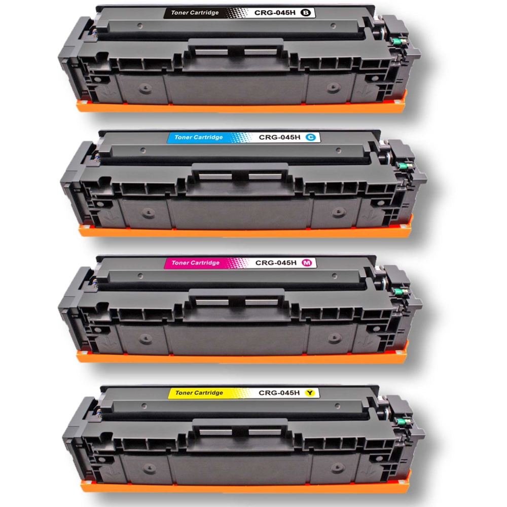 Kompatibel 4er Tonerset für Canon i-SENSYS LBP-612 Cdw (045H / 045, 045H) Tonerkassetten für Canon i-SENSYS LBP-612 Cdw Drucker