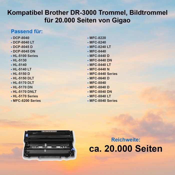 Kompatibel Brother DR-3000 Trommel, Bildtrommel für...