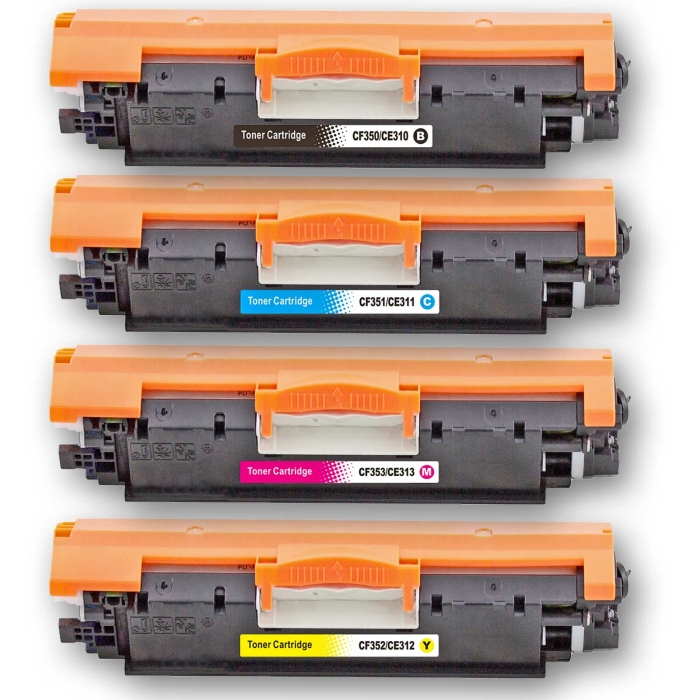 Kompatibel 4er Tonerset für HP LaserJet Pro 100 Color MFP M 175 nw (126A) Tonerkassetten für HP LaserJet Pro 100 Color MFP M 175 nw Drucker