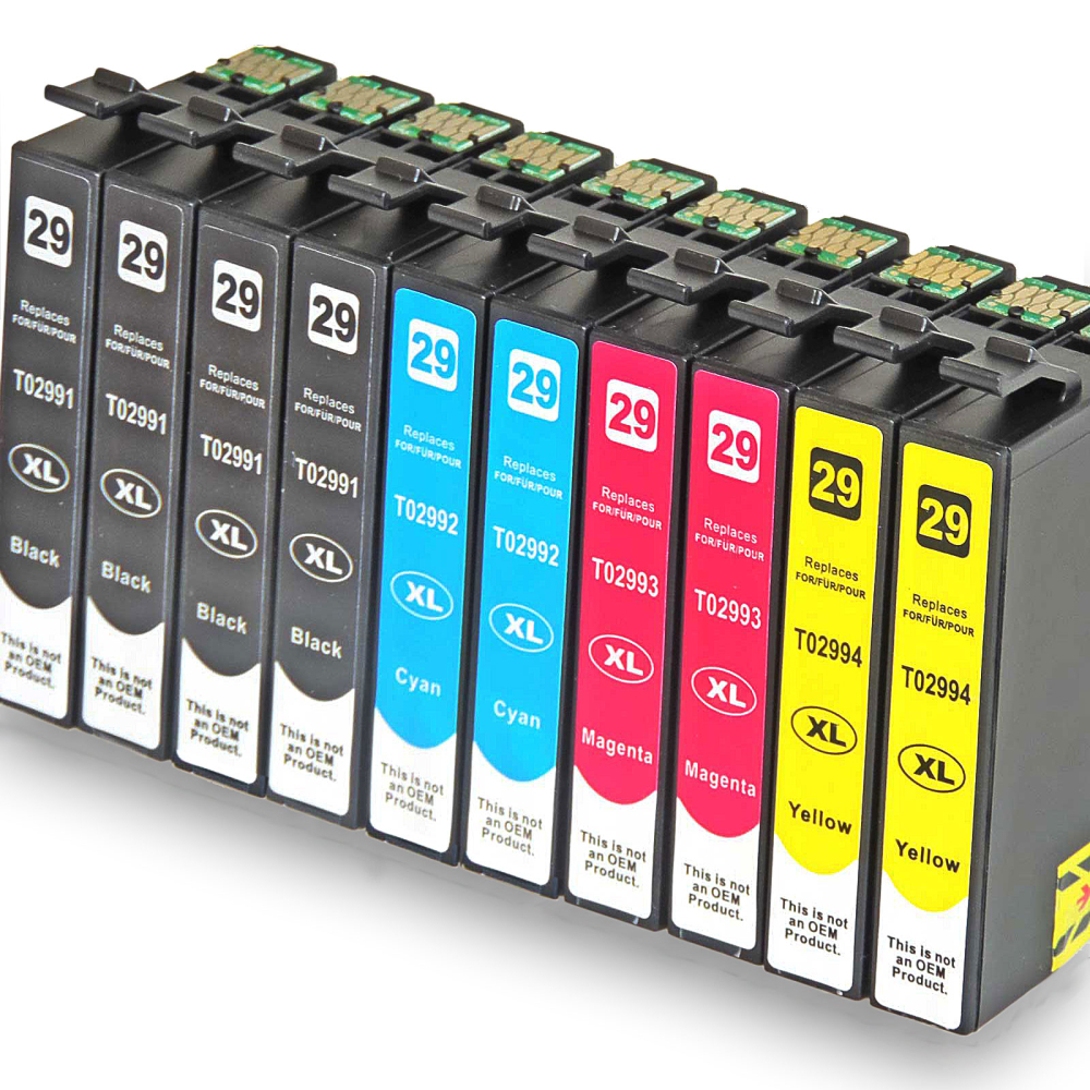 Kompatibel 10er Tintenset für Epson Expression Home XP445 (Erdbeere, 29XL, C13T29964010, T2996) Druckerpatronen für Epson Expression Home XP-445 Drucker