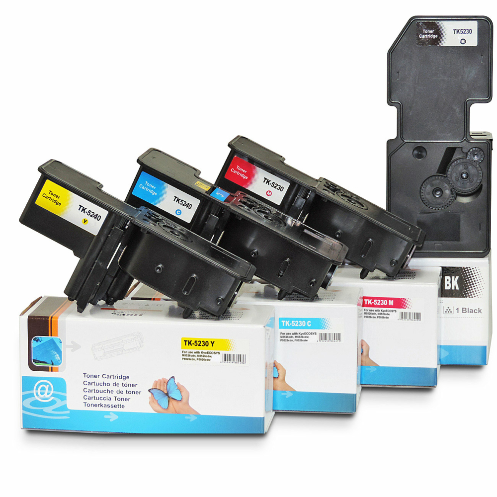 Kompatibel 4 Toner für Kyocera ECOSYS P5026cdw (TK-5240) Tonerkassetten Sparset für Kyocera ECOSYS P 5026 cdw Drucker