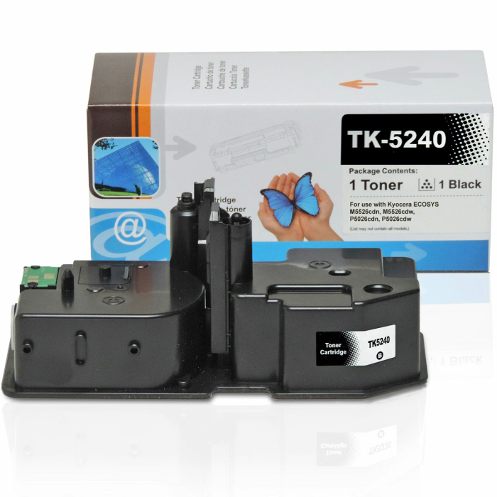 Kompatibel 4 Toner Sparset für Kyocera ECOSYS M5526cdw (TK-5240) Tonerkassetten im ECOSYS M 5526 cdw Drucker