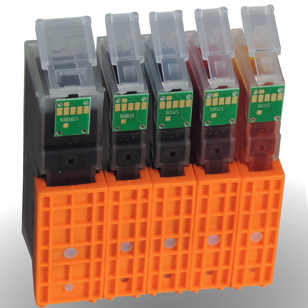 Kompatibel 5er Tintenset für Canon Pixma MG 6852 (PGI-570 XL, CLI-571 XL, 0318C004AA) Druckerpatronen für Canon Pixma MG 6852 Drucker